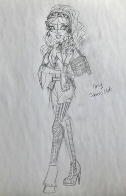 Amy School's Out Sketch