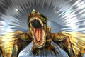 A huge roar from a Tigrex.