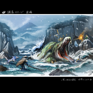 Concept Art: Hunting a Tetranadon in the Frost Islands.