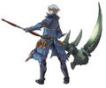 Azure Rathalos Armor and Scythe