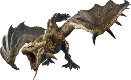 MHRS-Gold Rathian Render 001