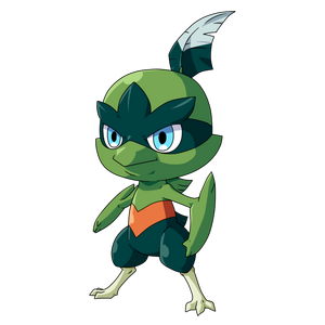 Agilu, the Leaf type starter monster.