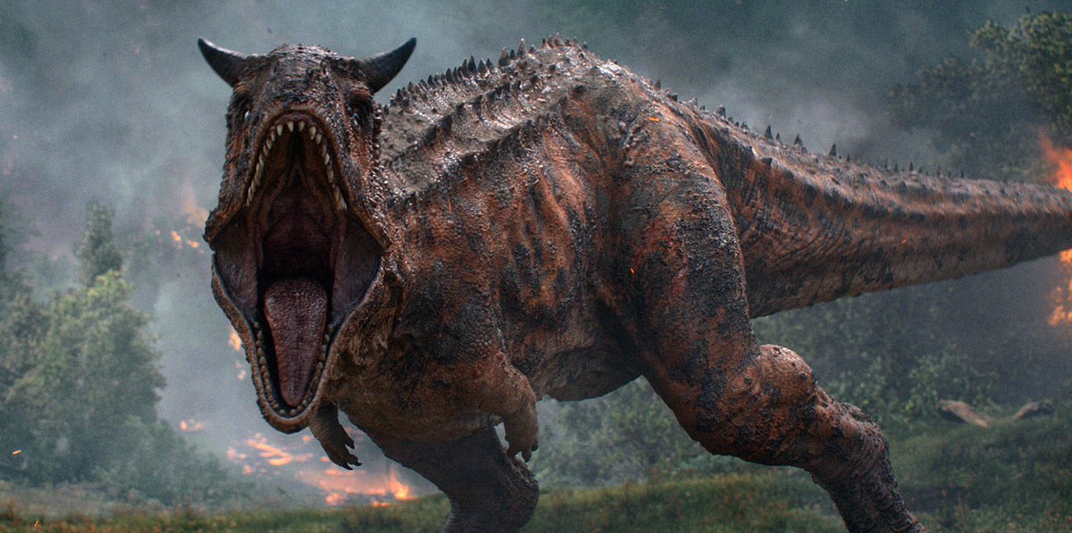 Jurassic Vault on X: Carnotaurus, originally featured in the The Lost World  novel but not the film, and initially planned to appear in Jurassic Park  III, finally made it's on screen debut