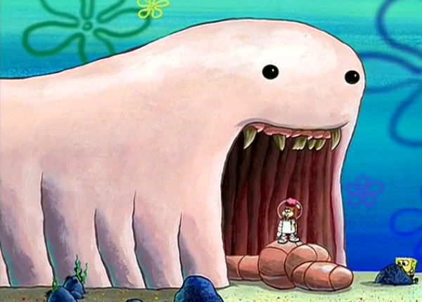 spongebob giant worm
