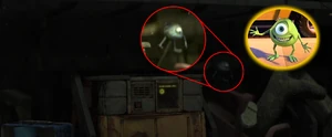 Mike's cameo (as a topper) in WALL•E