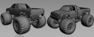 The Felon's digital truck render in Monster Jam: Path of Destruction.
