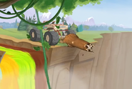 In an animated commercial.