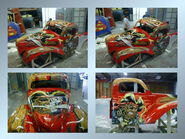 Captain's Curse's body being wrapped for the first time.