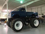 The original Cyclops on display at the International Monster Truck Hall of Fame.