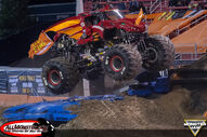 Bakugan Dragonoid competing in the 2019 Monster Jam All-Star Challenge.