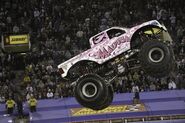 Breast Cancer Awareness Madusa on the El Matador chassis at Monster Jam World Finals XI.