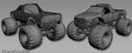 Stone Crusher's digital truck render in Monster Jam: Path of Destruction.