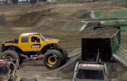 BroDozer performing its double consecutive backflip in Anaheim, circa 2019.