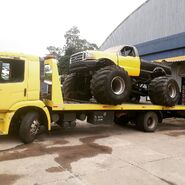 Bigfoot 9 being transported after 2020 sale.