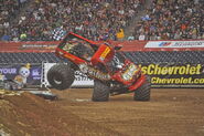 Frank Krmel ripping off the front axle.