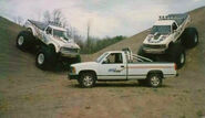 USA-1 and USA-1 II alongside a stock street-legal version of the latter.
