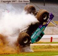 King Krunch's crash at Charlotte Motor Speedway 1997.