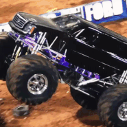 Archived GIF of An Escalade almost front flipping, via Pauken's Instagram.