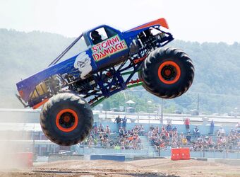 storm damage monster truck toy