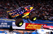 War Wizard during its freestyle performance in Atlanta before the destruction of the chassis, circa 2006.