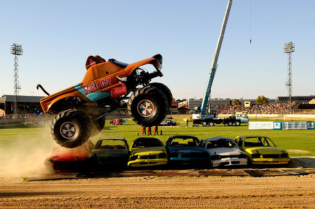 Monster truck rallies are becoming more popular in smaller venues