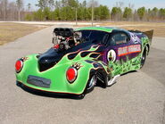 Grave Digger 17, a pro mod car in 2002.