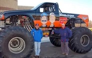 The truck before its debut with Bob Kevoian and Tom Griswold.
