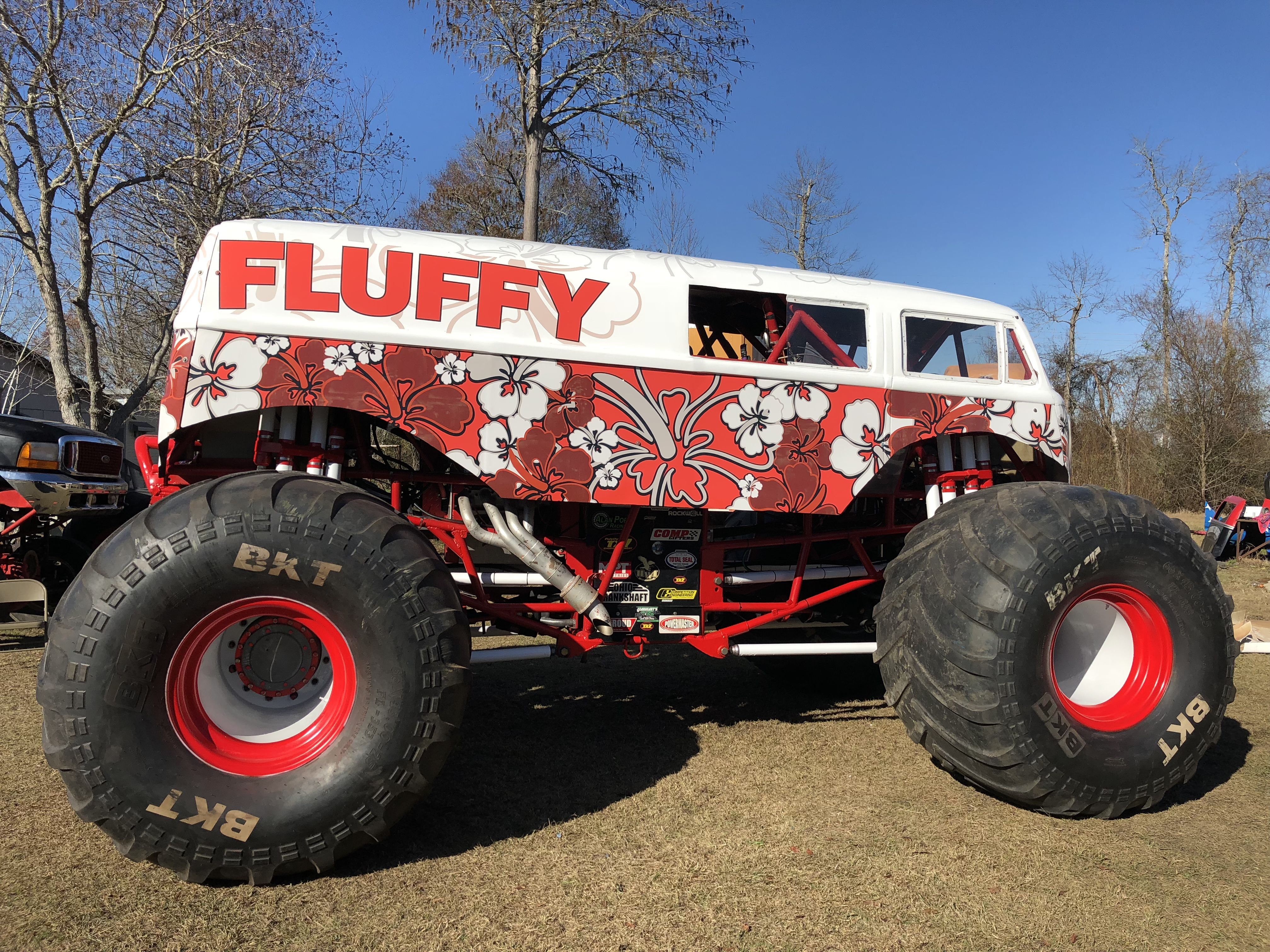 fluffy monster truck toy