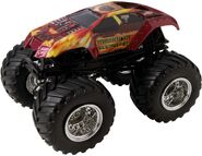 Red Maximum Destruction Hot Wheels toy.