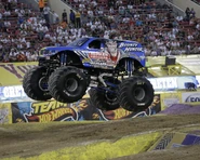 The blue half of Bounty Hunter's 20th Anniversary design for World Finals XVI.