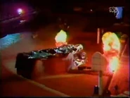 Dungeon of Doom making an explosive entrance into Monster Jam in 1997.