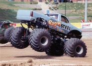 At a Monster Jam event at the Illinois State Fairgrounds Multi-Purpose Arena, circa 2001.