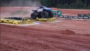 Amsoil Shock Therapy competing in the Traxxas Monster Truck Destruction Tour, circa 2017.