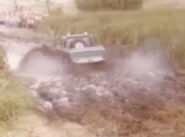 USA-1 going through the mud.