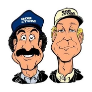 Bob & Tom character artwork featured on the sides and hood of the truck.