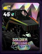 Rainbow/Milestone Soldier Fortune Black Ops in Monster Jam Showdown.