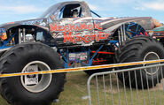 With special playing card wheels at the Monster Jam World Finals 13 pit party.