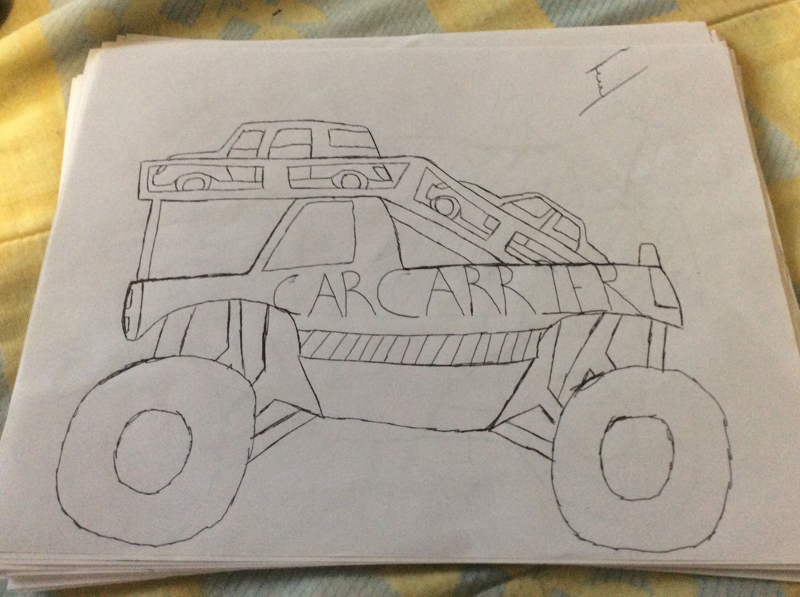 Madusa Monster Truck coloring page