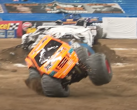 Hitting real life monster truck jumps at Minneapolis Minnesota on