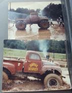 Grave Digger 1 with a red paintjob, 1982-1983.