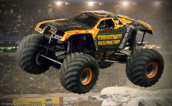 red max d monster truck toy