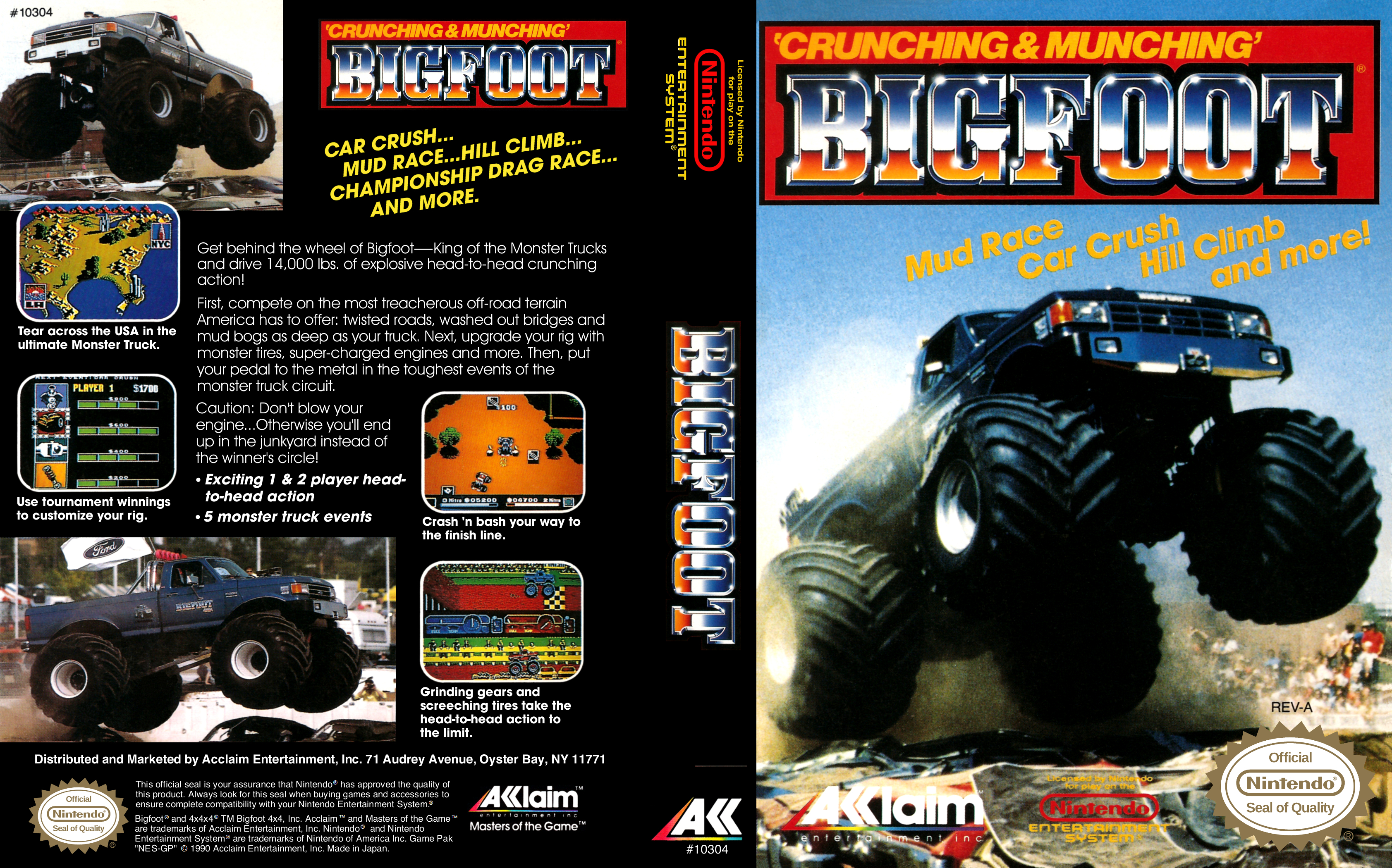 jogo crunching & munching bigfoot nes original lacrado - aklaim - Balas -  Magazine Luiza