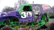 A 30th Anniversary Grave Digger with mix matched colors.