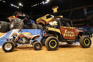 Earth Shaker ATV + Speedster used in the 2017 Monster Jam Triple Threat Series.