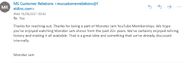 The email from FELD after being asked about the European airings