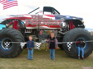 The Patriot's updated paint scheme at the Monster Jam World Finals VI pit party.