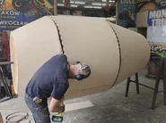 Truck's body under construction.