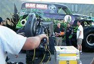 Grave Digger in a behind-the-scenes photo of the cancelled Monster Jam: The Movie, circa 2003