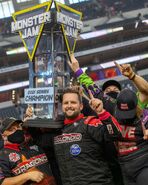 Ryan winning the 2021 Series Championship title.