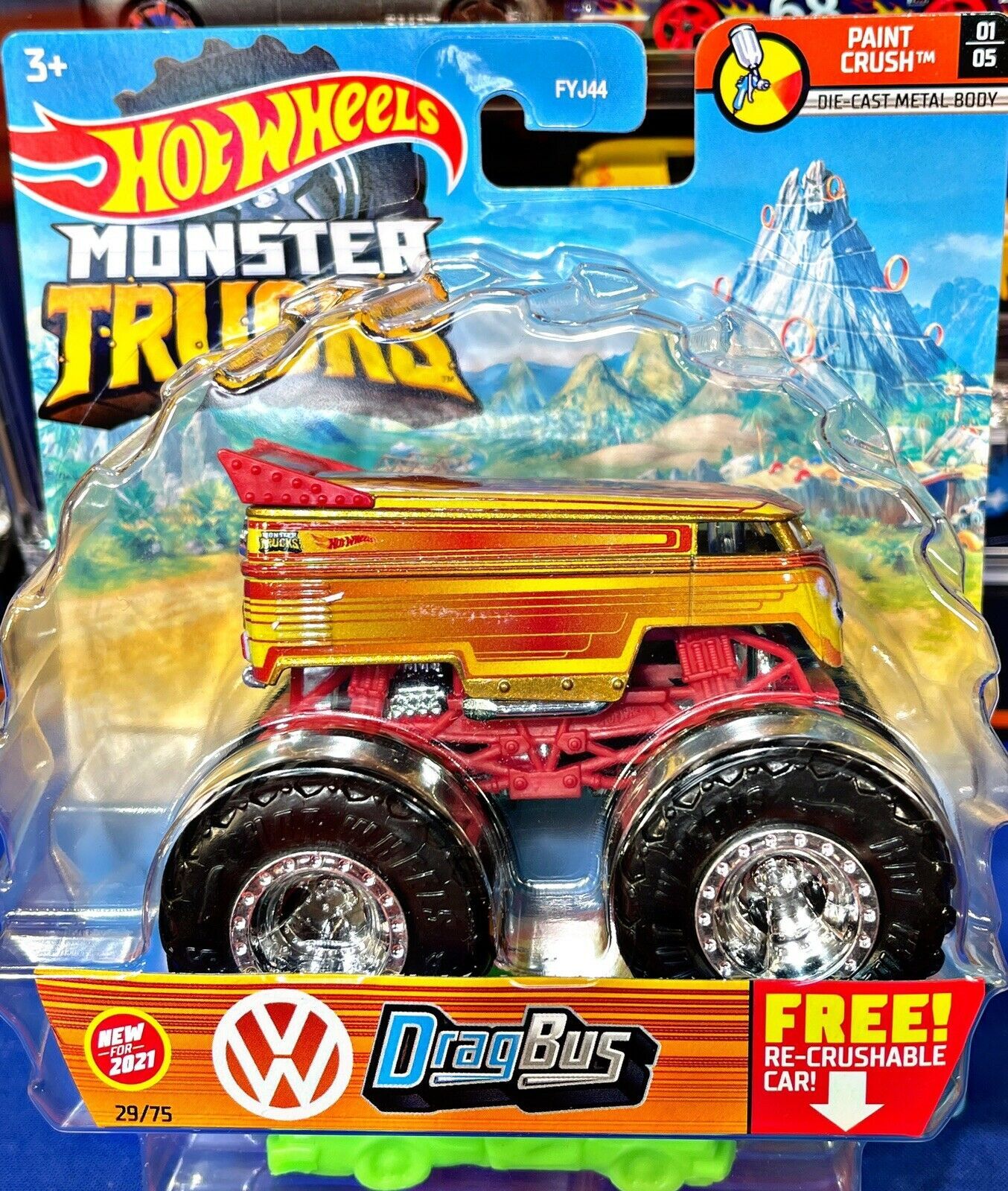 Hot Wheels Monster Trucks Demolition Doubles Drag Bus vs